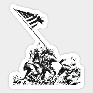 WWII Flag Raising on Iwo Jima Sticker